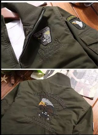 Chaqueta militar algodón hombre