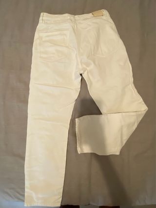 Pantalón Massimo Dutti Blanco Talla 38