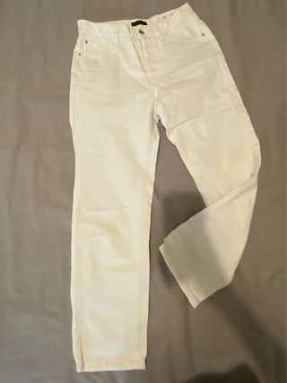 Pantalón Massimo Dutti Blanco Talla 38