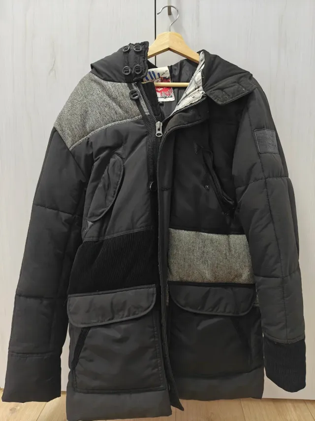 Abrigo Desigual Hombre XL Negro Gris