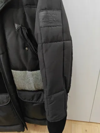 Abrigo Desigual Hombre XL Negro Gris