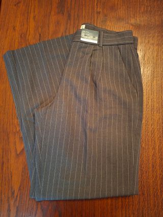 pantaloni grigi gessati Abercrombie & Fitch donna