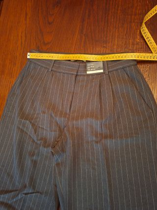 pantaloni grigi gessati Abercrombie & Fitch donna