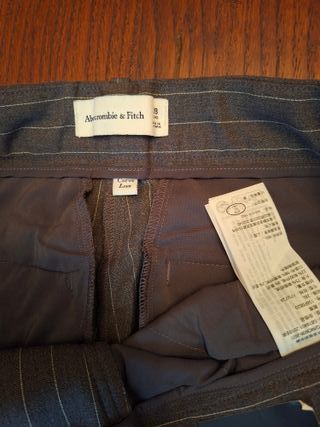 pantaloni grigi gessati Abercrombie & Fitch donna