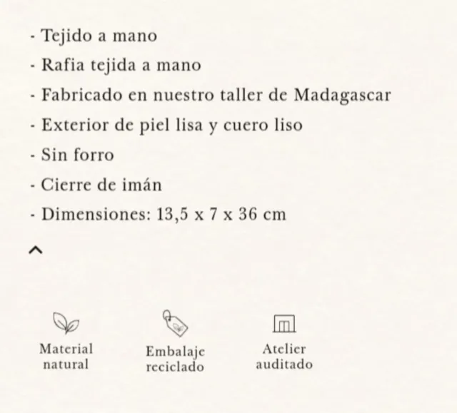 Bolso Sezane Verde Tejido y Piel