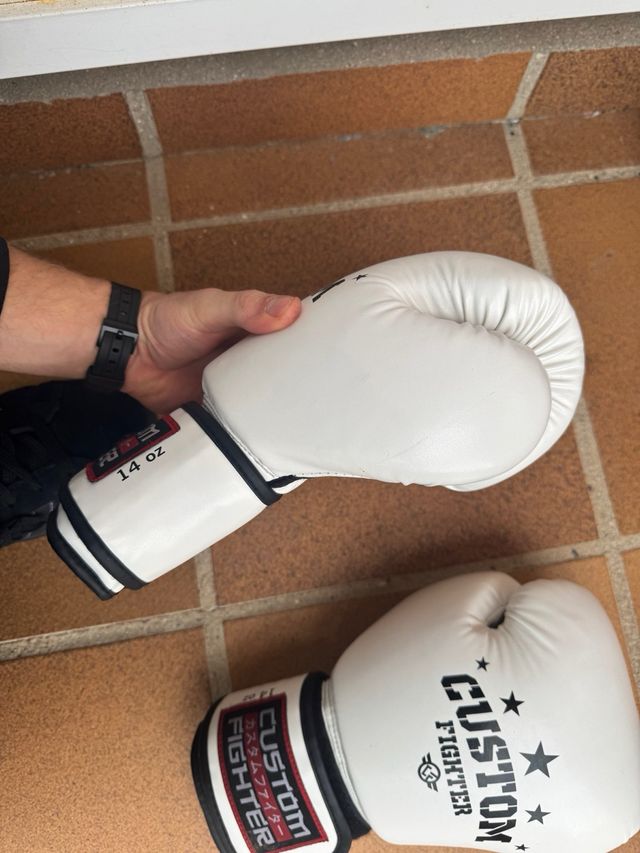 Guantes Custom Fighter 14 oz Blancos