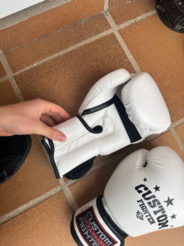 Guantes Custom Fighter 14 oz Blancos