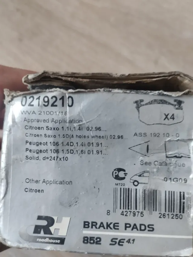 Pastillas Freno Peugeot Citroen RH 852 SE 4