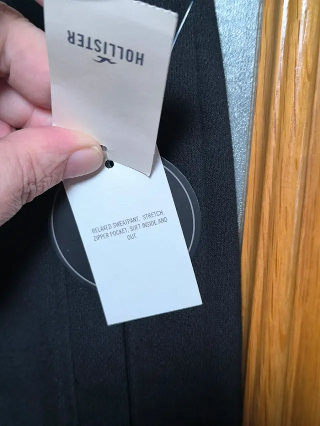 Pantalón Jogger Hollister Negro Talla XL