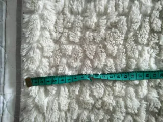 Chal señora lana fina beige/blanco