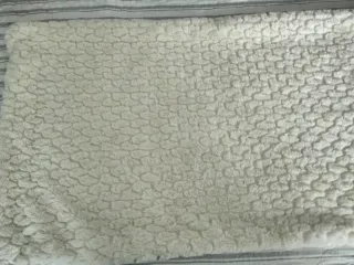 Chal señora lana fina beige/blanco