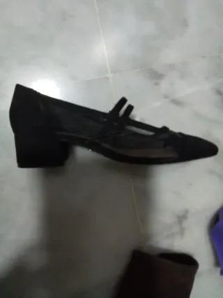Zapatos Zara Malla Negro Talla 36 Nuevos