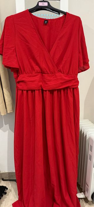 Vestido rojo fiesta XXL