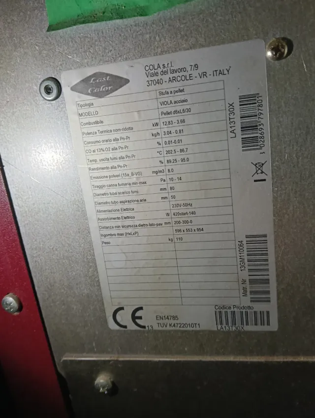 Stufa a pellet Last Calor