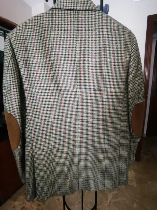 Americana cuadros verde y rojo