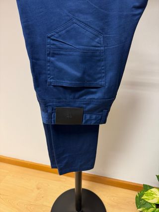 Pantalón Zara Azul Talla 40 Elegante