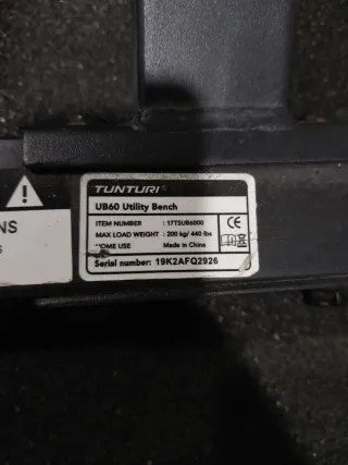 Banco de Gimnasio Tunturi Ajustable