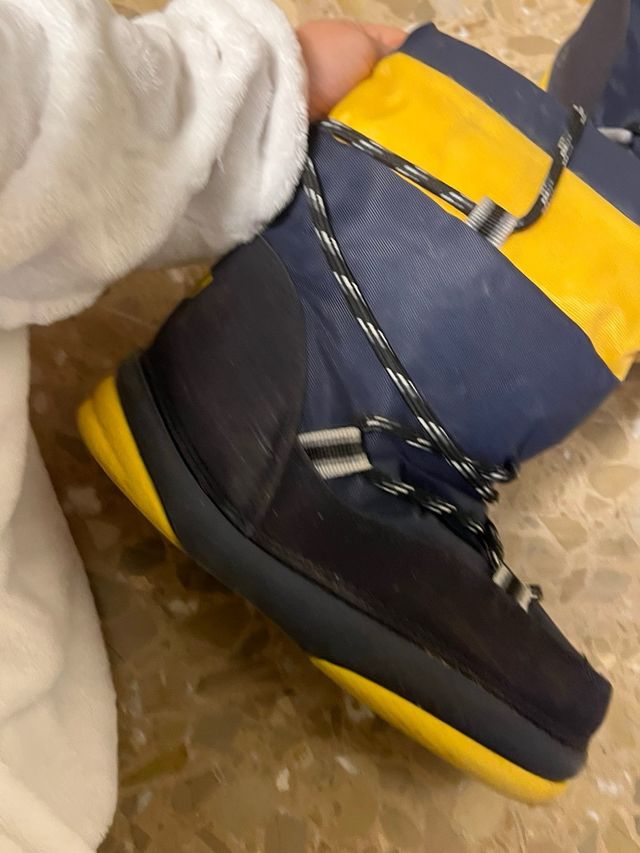 Botas de nieve niño azul/amarillo