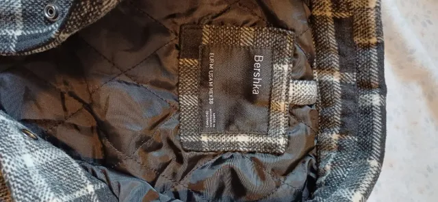 Chaqueta cuadros Bershka hombre