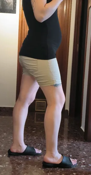 Pantalón premamá beige