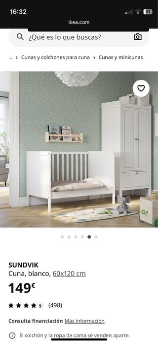 Cuna y Colchón Ikea