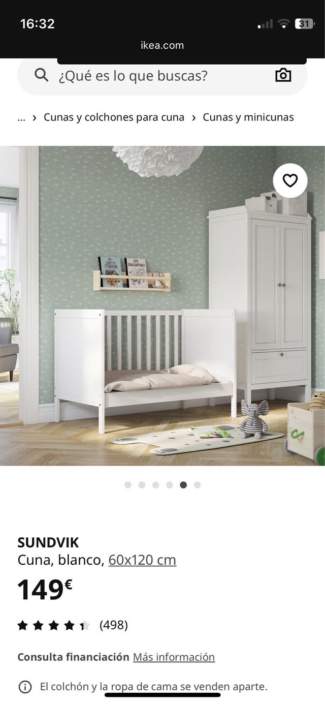 Cuna y Colchón Ikea