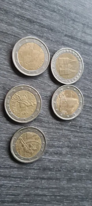 Lote 5 monedas 2€ conmemorativas