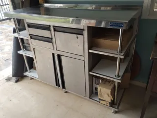 Mueble cafetero acero inoxidable