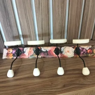 Paragüero y perchero decorativo floral