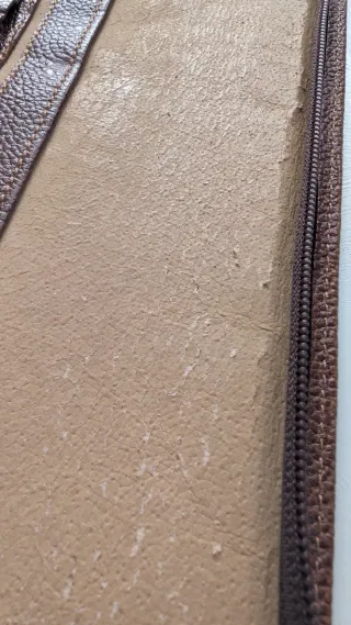 Maletín Portátil Marrón Cuero Cremallera