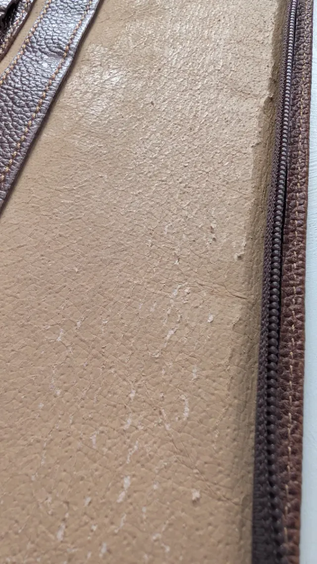 Maletín Portátil Marrón Cuero Cremallera