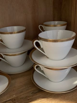 Juego de café y café con leche Bidasoa porcelana