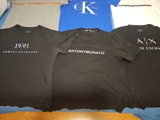 Lote 6 Camisetas Marcas: Armani, CK, Antony Morato