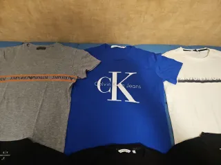 Lote 6 Camisetas Marcas: Armani, CK, Antony Morato