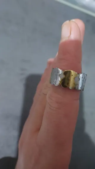 Anillo Tous Oso Dorado y Plateado