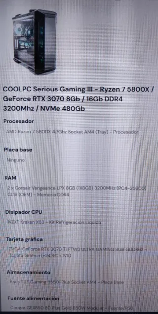 PC Gaming NZXT con RTX 3070 Ti