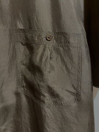 Camicia uomo seta kaki militare