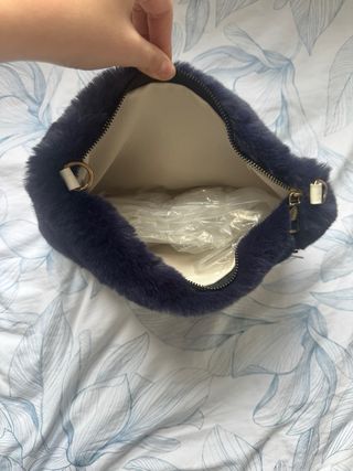 Bolso Negro Pelo Flora Collection Nuevo