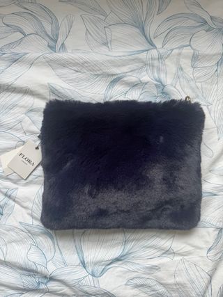 Bolso Negro Pelo Flora Collection Nuevo