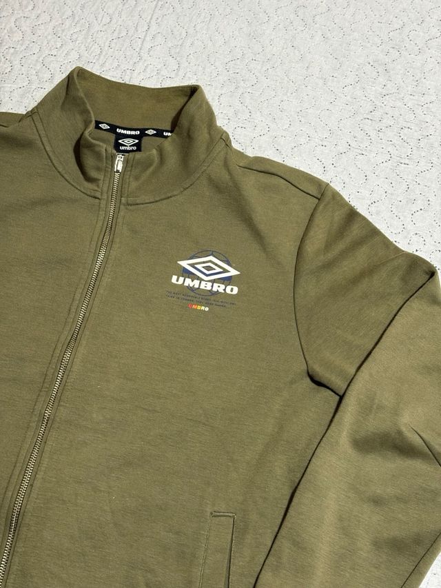 Felpa Umbro Zip Verde Oliva Taglia L