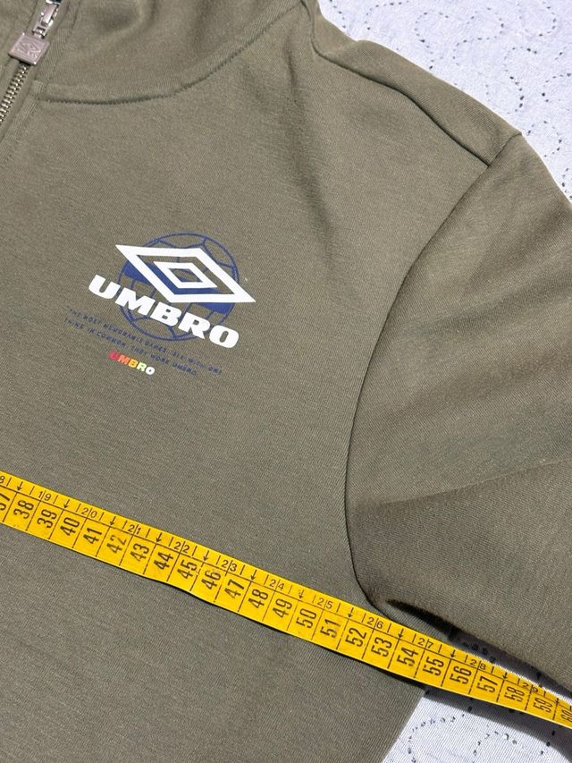 Felpa Umbro Zip Verde Oliva Taglia L