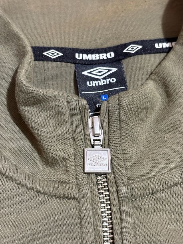 Felpa Umbro Zip Verde Oliva Taglia L