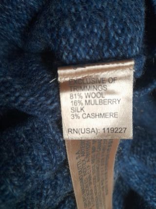 Massimo Dutti Jersey Azul Cuello Caja