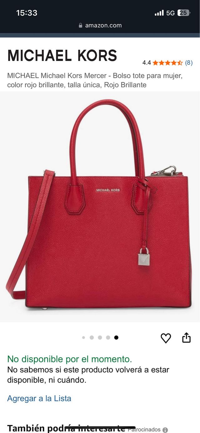 Bolso Michael Kors Mercer Rojo