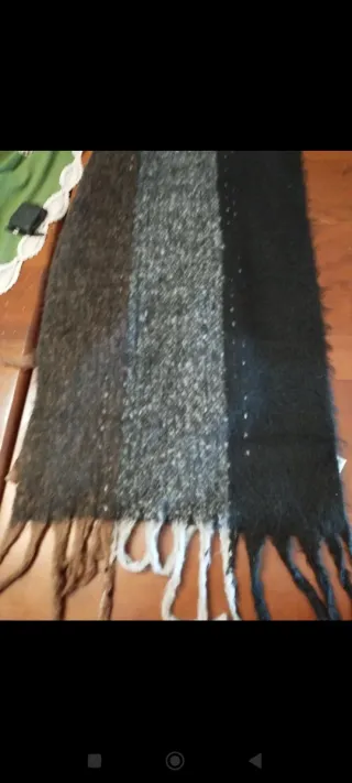 Sciarpa/scialle grande nero grigio