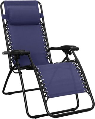 Sedia Sdraio Zero Gravity Amazon Basics Blu