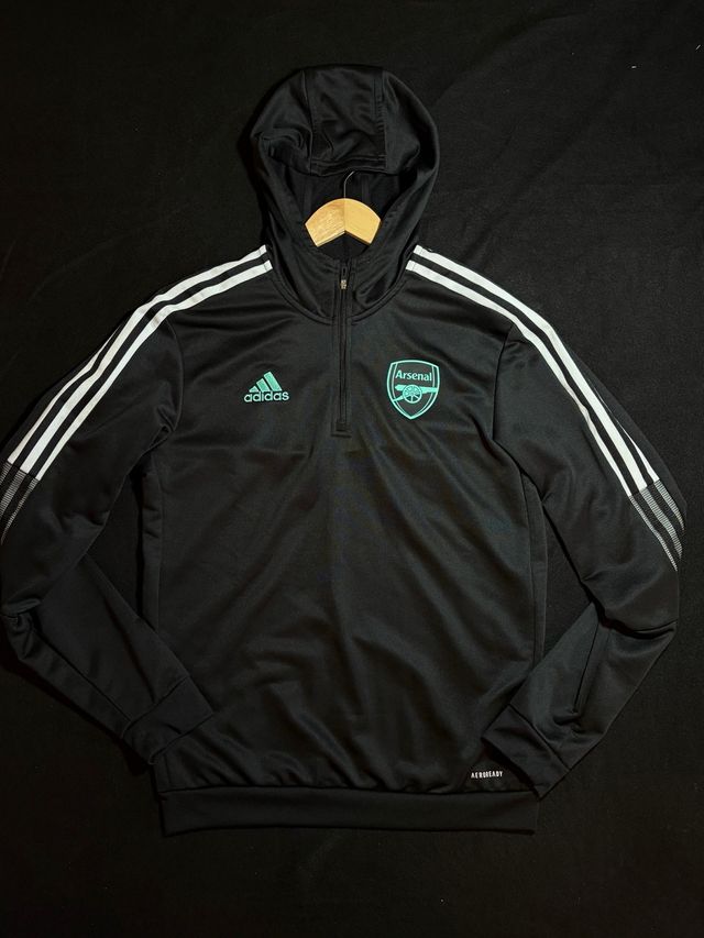 Chaqueta Arsenal FC Adidas Negra y Turquesa