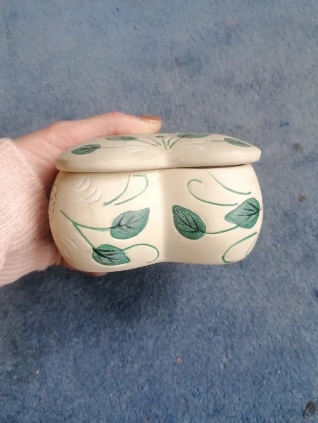 Caja cerámica corazón floral