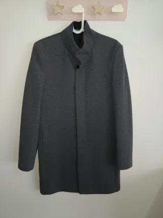 Abrigo Zara Gris Talla M