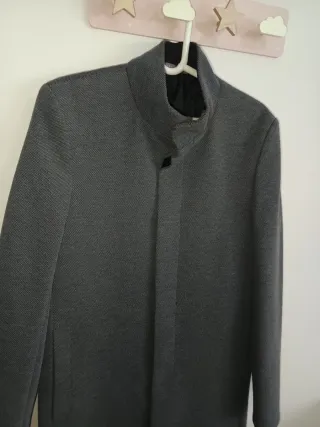 Abrigo Zara Gris Talla M